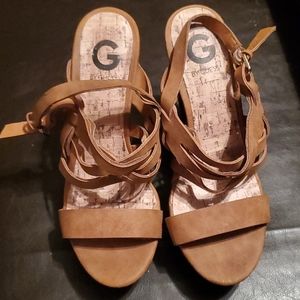 Guess platform Sandals brown
